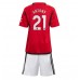 Manchester United Antony #21 Replika Babykläder Hemma matchkläder barn 2023-24 Korta ärmar (+ Korta byxor)